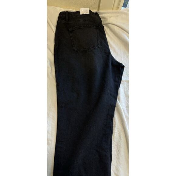 NWT Time and Tru Women's High Rise Straight Leg Crop Jeans Plus Size 18 Black - Picture 6 of 9